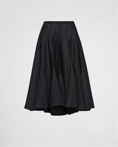 yellow prada skirt|prada black pleated skirt.